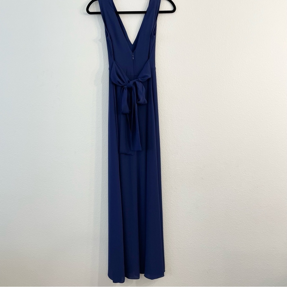 New BCBGMaxazria Norah Blue Sleeveless Evening Dress Gown Size 2 Bridesmaid Prom - Picture 4 of 15